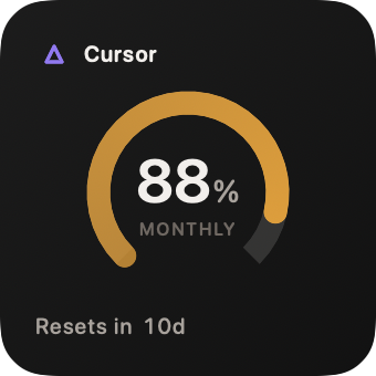 Small widget with concentric rings showing session and weekly usage for one account